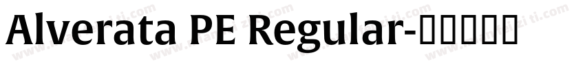 Alverata PE Regular字体转换
